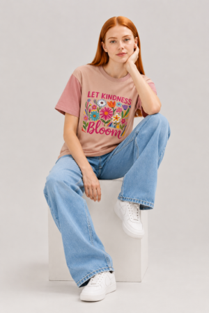 Loop Terry Womens T Shirts | Cotton T-Shirts for Women​ | Custom Embroidered T-Shirt for Women