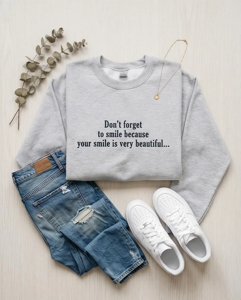 Embroidered Sweatshirt for Unisex | Unisex Sweatshirt | Mens Sweatshirts or Womens Sweatshirts - Image 2