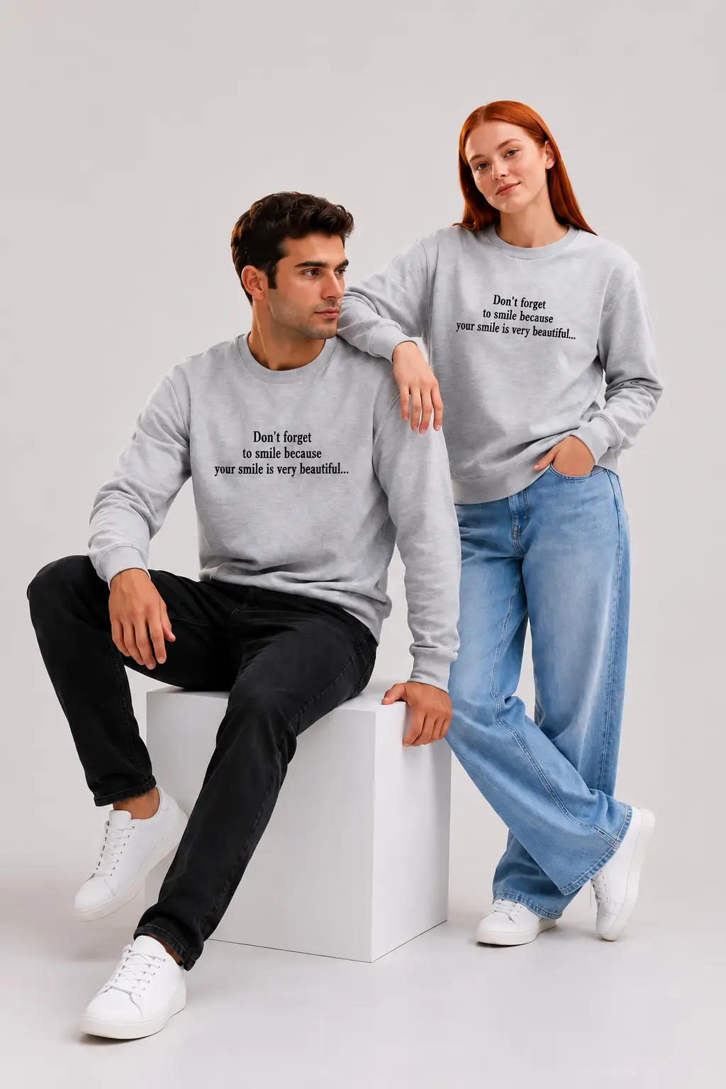 Embroidered Sweatshirt for Unisex | Unisex Sweatshirt | Mens Sweatshirts or Womens Sweatshirts