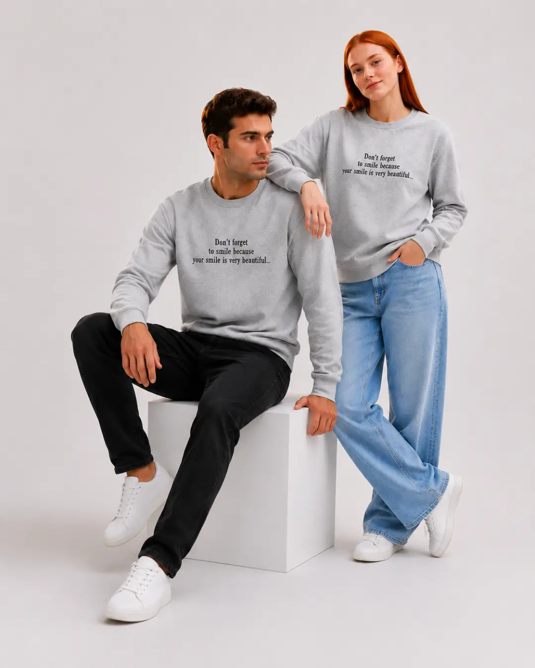 Embroidered Sweatshirt for Unisex | Unisex Sweatshirt | Mens Sweatshirts or Womens Sweatshirts - Image 5