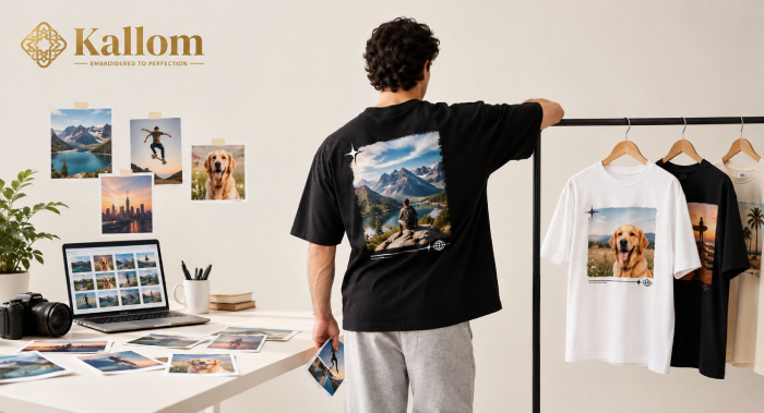 Choosing a high-resolution photo for a personalised t-shirt with photo print in the UK
