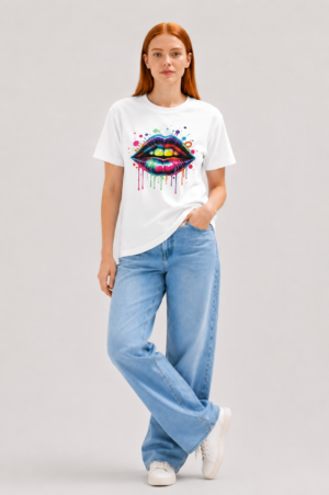 Loop Terry Oversized T-Shirt for Women | Ladies T-Shirt | Custom Embroidered Womens T Shirts