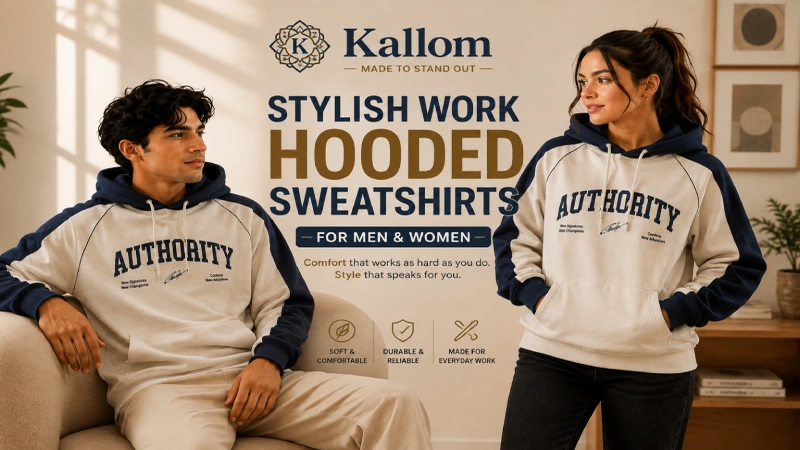 Stylish work hooded sweatshirts for men and women