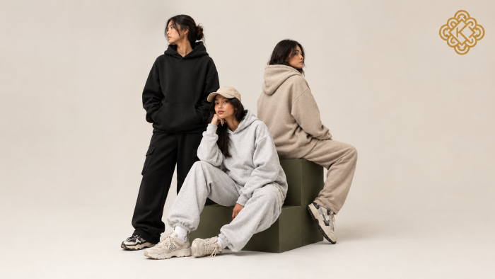 Casual women's hoodie outfit styled with jeans and trainers for everyday wear in the UK